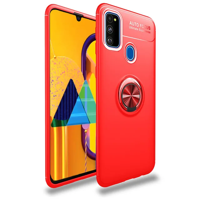 4 Для samsung m30s чехол Роскошный металлический магнитный демонстрационный держатель для колец задняя крышка Чехлы для samsung Galaxy M30S M 30S Coques Shockpoof - Цвет: 4