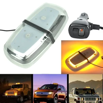 

AEING Vehicles Car LED Roof Flashing Strobe Emergency Light DC12-24V Truck Police Fireman Warning Lights Yellow