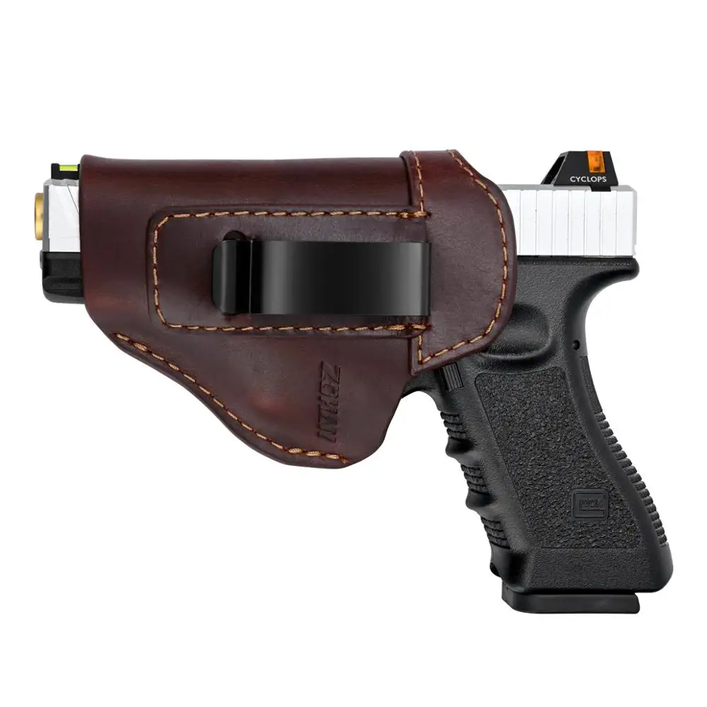 

Concealment Gun Holsters Leather tactical pistol Right holster universal revolver airsoft for 1911 P226 17 thigh case glock 19