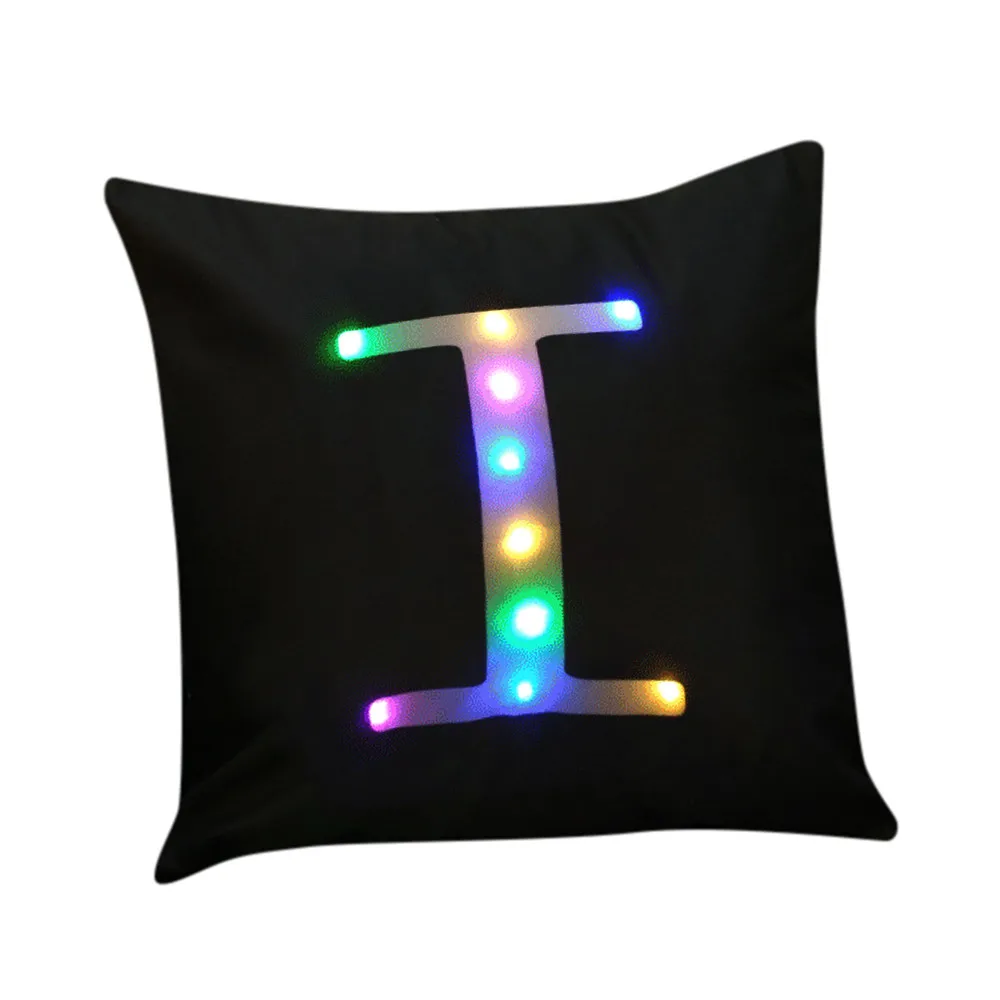 The New Color Lights Christmas Pillow LED Lights Pillow Creative Printing Linen - Цвет: I