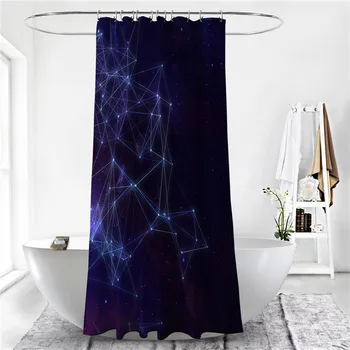 

Constellation Digital Printing Polyester Bathroom Curtains Easy Clean Shower Curtain Water Proof Bathroom Products