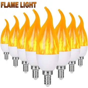 

LED candle lamp 9W E27 E14 E12 Flame Bulb 85-265V LED Flame Effect Fire Light Bulbs Flickering Emulation Decor LED Lamp