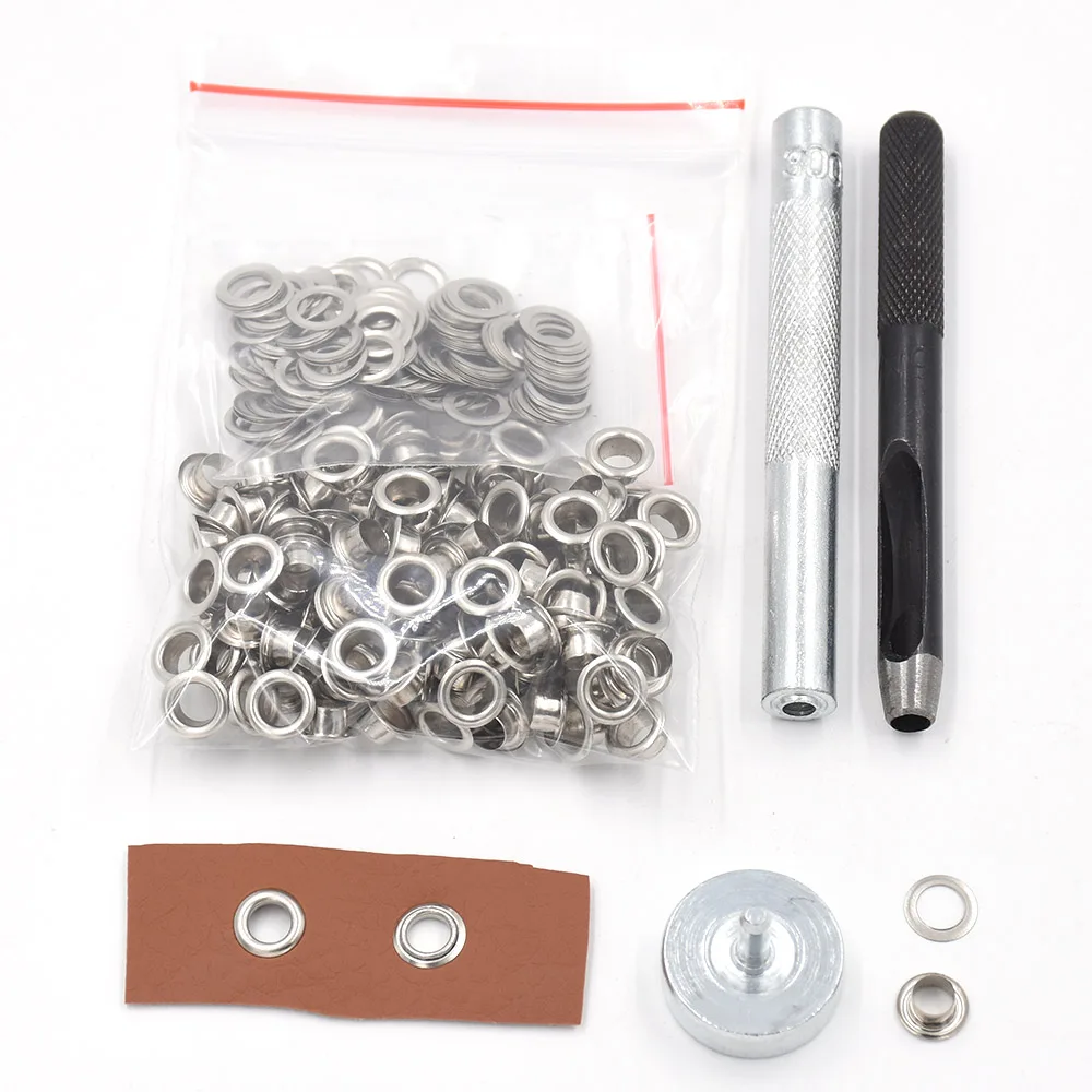 3.5-6/8mm 10mm 12mm Eyelet Punch Kit Hole Cutter Set Fr Grommet Curtain Leather 