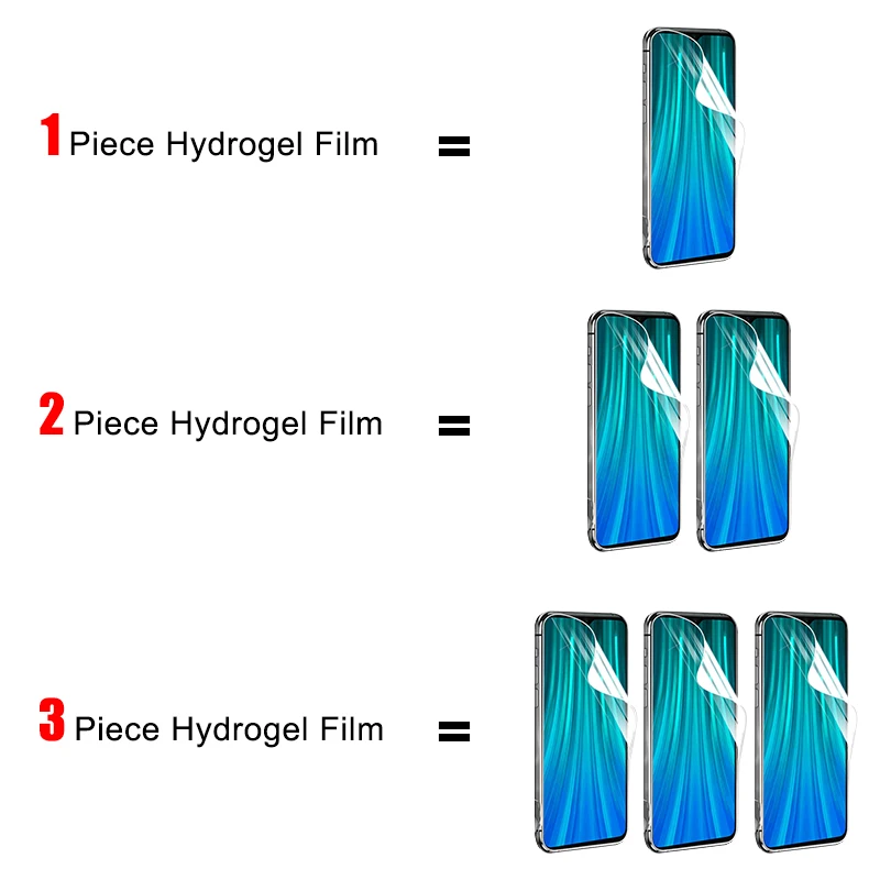 3-1Pcs-100D-Protective-Hydrogel-Film-For-Xiaomi-Redmi-4X-5A-5-Plus-8T-8-Pro