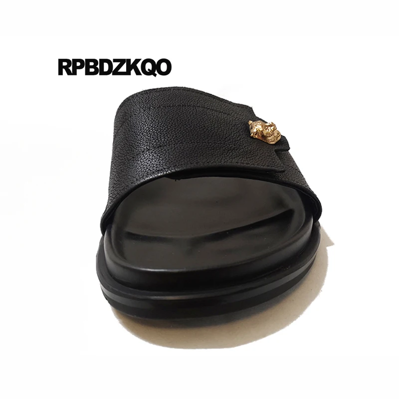 2019 Роскошные шлепанцы Домашние туфли из натуральной кожи без шнуровки Цвет