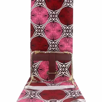 

3pc Set Ankara Handbag+Clutch Bag+6 Yard african real wax kitenge fabric For Wedding YB-7