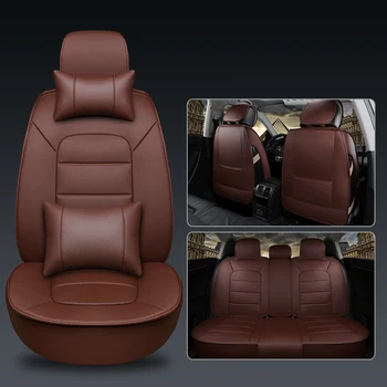 

WLMWL Universal Leather Car seat cover for Skoda all models octavia fabia rapid superb kodiaq yeti car styling accessorie