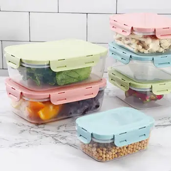 

Preservation Box Kit Plastic Rectangular Microwave Oven Seal Refrigerator Storage Box Food Fruit Bento Box Storage Box