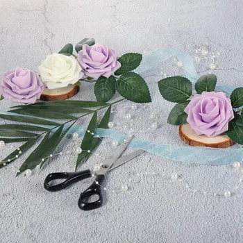 

60Pcs Artificial Rose Leaves Fake Plant Leaf Silk Leaf Green Artificial Flower DIY Home Decorative Christmas Party Decoration Bo