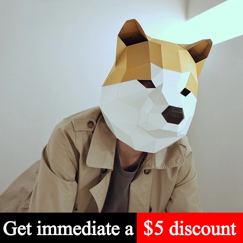 Косплей Shiba Лисья Секретная служба (Inu собака животное головы взрослого маска