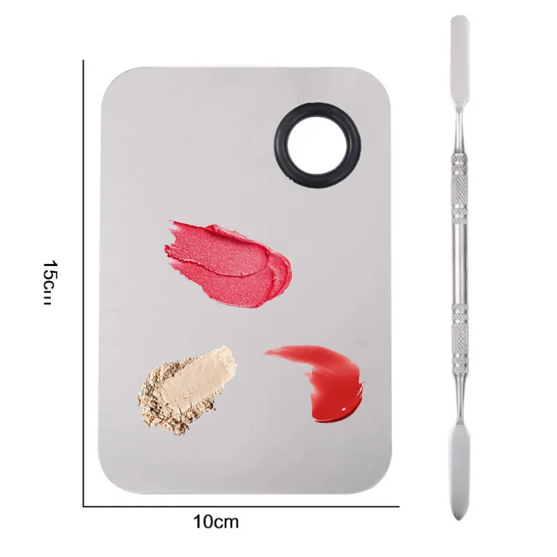 

Pro Stainless Steel Cosmetic Makeup Palette Spatula Tool for Nail Art Eye Shadow Eyelash Makeup Professional Pigment Blending