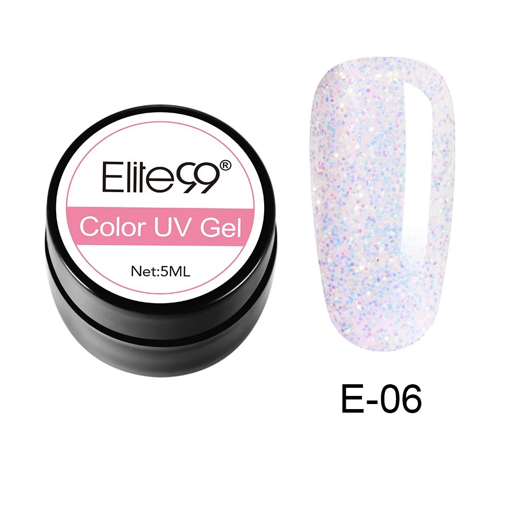 N-GLJE06-5ML-003 Elite99 5 мл Чистый Цвет гель-краска УФ-гель для ногтей замачиваемый Гель-лак для ногтей Полупостоянный УФ-лак для ногтей - Цвет: N-GLJE06-5ML-003