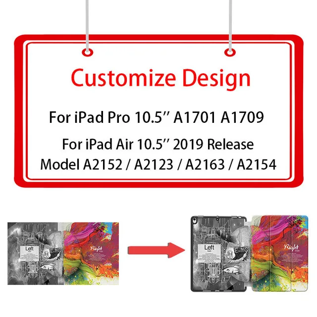 Custom Design MTT с милой собачкой, Чехол для iPad Pro 10,5 воздуха 10,5 дюймов Мягкий ТПУ из искусственной кожи Подставка планшет чехол Чехол Авто Режим сна/пробуждения из спящего режима - Цвет: Custom Design