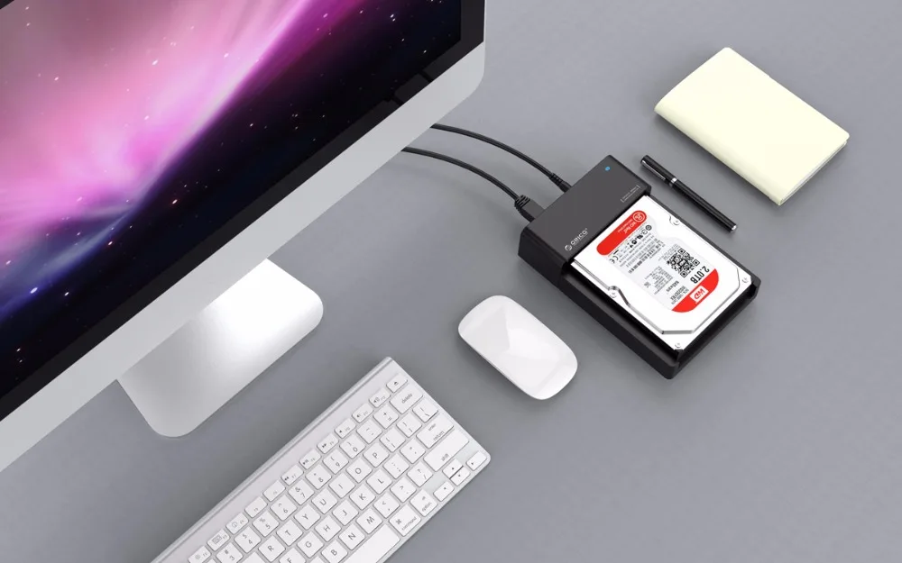 Док-станция ORICO SATA для USB 3,0 HDD для 2,5 дюймового 3,5 дюймового жесткого диска SATA 3,0 с поддержкой 4 ТБ HDD SSD с адаптером питания 12 В