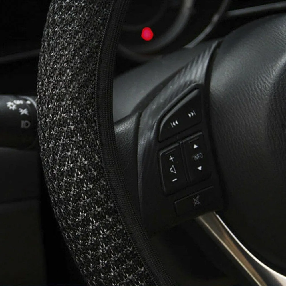 Универсальный чехол рулевого колеса автомобиля Ice Silk автомобильные ручки Чехлы для автомобиля-Стайлинг микрофибра кожа износостойкий