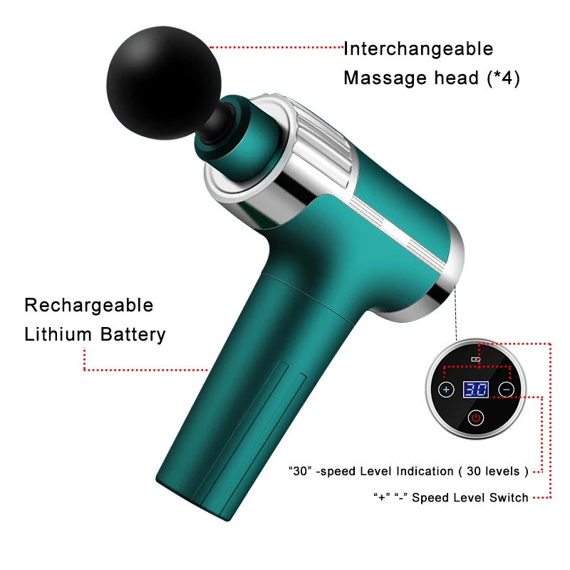 2021 NEW 60W High Frequency Massage Gun Muscle Relax Body Relaxation Electric Massager With Portable Bag Therapy Gun For Fitness