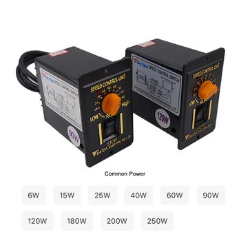 

UX-52 250W Motor Speed Controller Regulated Torque Control 220V Adjustable Stepless Motor Speed Controller AC 220V 50Hz