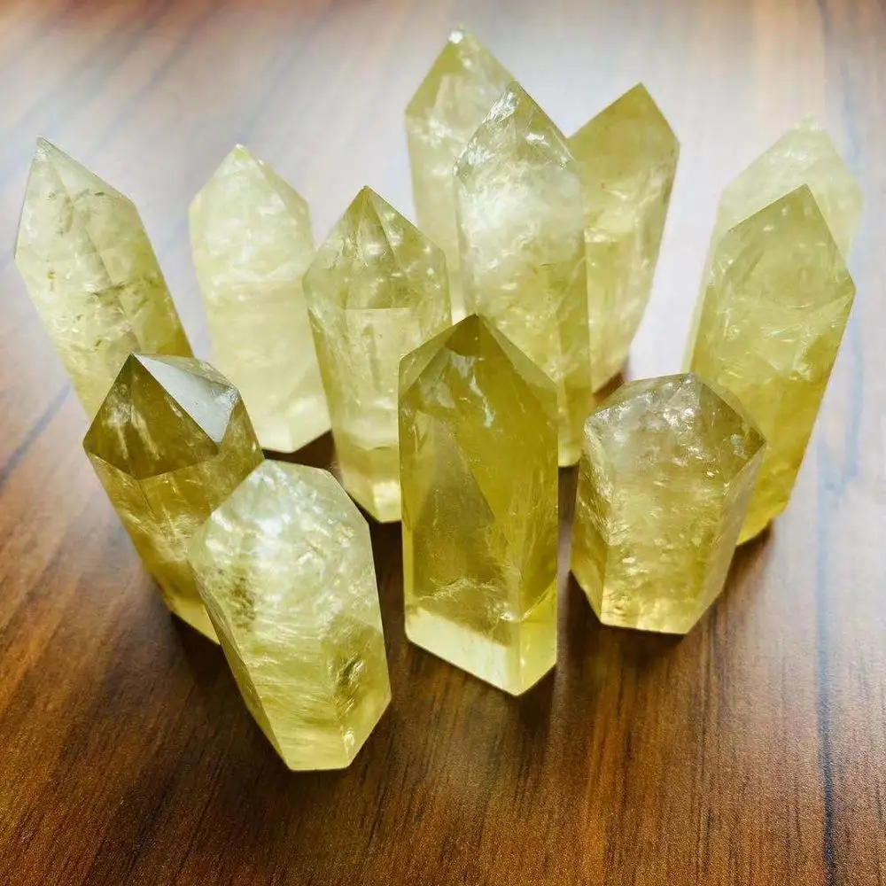 30-40g Natural crytsal point citrine wand for healing