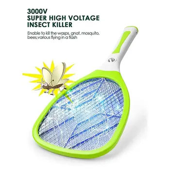 

Electric Insect Racket Swatter Zapper USB Rechargeable Mosquito Swatter Kill Fly Bug Zapper Killer Trap