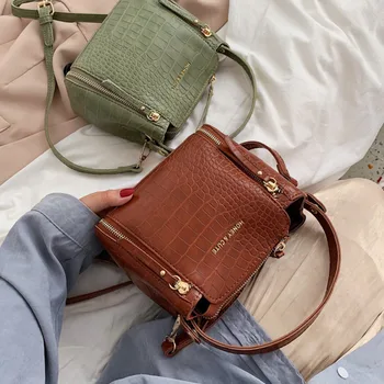 

Quality Stone Pattern Leather Crossbody Bags For Women Designer Small Handbags Chain Shoulder Messenger Bag Mini Purses Hand Bag