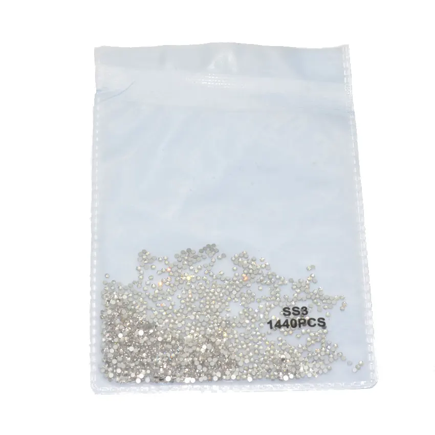 SS3 C 1440pcs 1440 шт SS3-SS30(1,3 мм-6 мм) AAA стразы Кристальные AB прозрачные не горячей фиксации плоские с оборота Стразы для ногтей 3D украшения ногтей драгоценные камни - Цвет: SS3 C 1440pcs