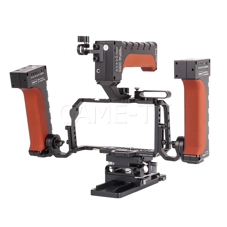 CAME-TV PowerGrip Батарейная ручка для камеры клетка с DC D-TAP USB выход для Bmpcc 4K 6K камера клетка для кролика Боковая ручка