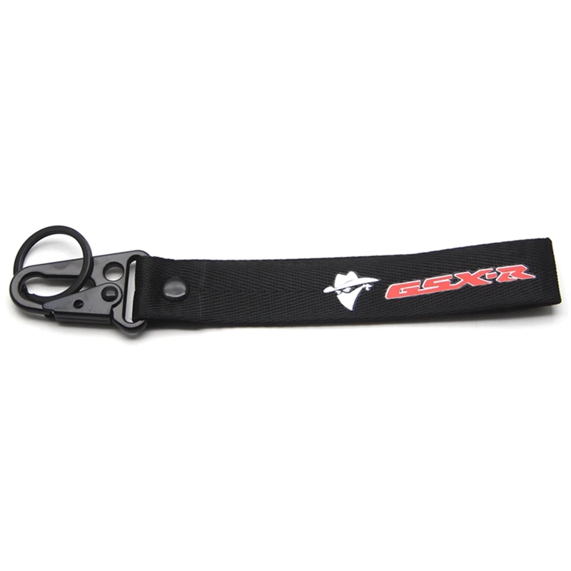 For Suzuki Bandit Gladius GSR GSXR 750 1000 Hayabusa V-Strom TL1000S Motorcycle Car Key Chain Woven Key Ring Tag Label Chain - Цвет: Black-GSXR