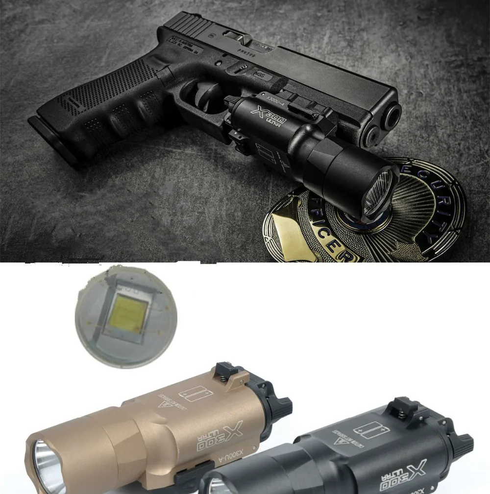 Стрелковый светильник Cityhunter с высоким выходом 500 Тактический X300 ультра пистолет светильник X300U вспышка светильник Glock 1911 пистолет светильник для охоты