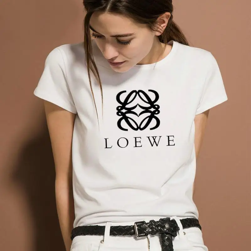 Новинка Harajuku LOEWE Брендовые женские футболки с принтом повседневные футболки летние женские футболки с коротким рукавом женская одежда