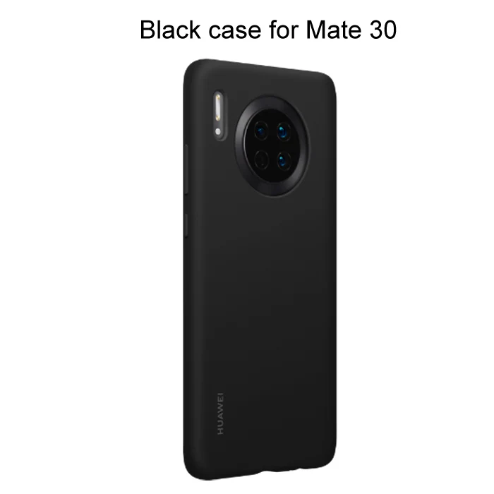mate 30 black case Мягкий силиконовый чехол для HUAWEI mate 30 mate 30 Pro, задняя крышка с волокном внутри, чехол для mate 30 mate 30 Pro - Цвет: mate 30 black case