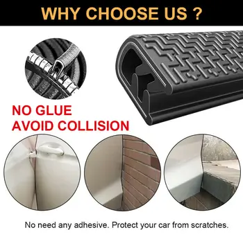 

U-Shaped Sealing Strip Car Door Edge Protector Strip Rubber Universal 5M