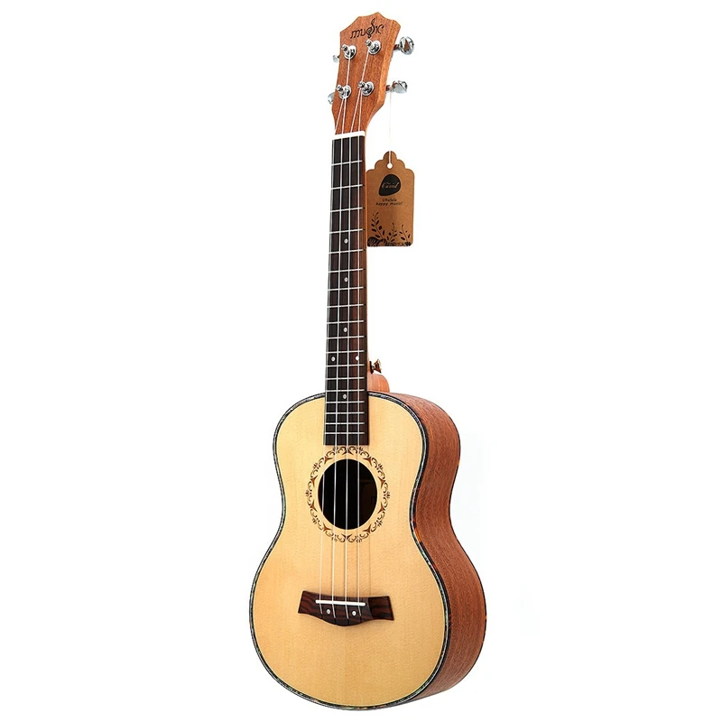 Акустический тенор Гавайские гитары укулеле Набор 26 дюймов Ель дерево Ukelele 4 струны Гавайская гитара; музыкальные инструменты