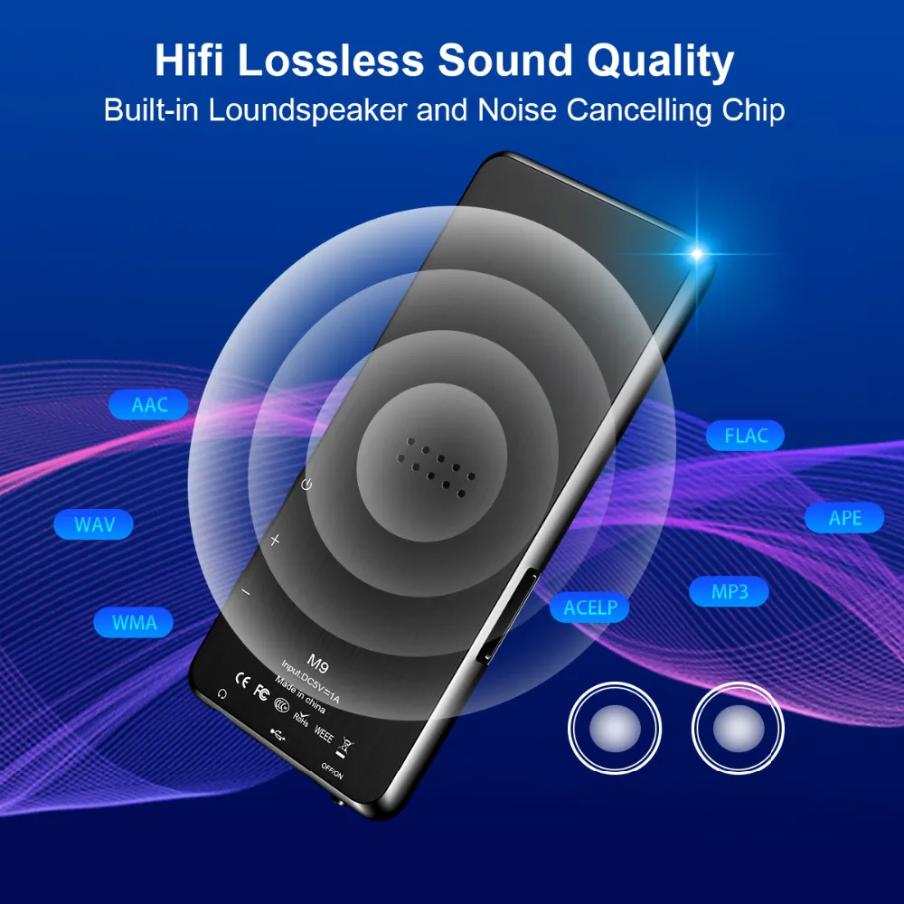 Многофункциональный лучший MP3-плеер с Bluetooth HiFi музыкальный плеер динамик сенсорный экран воспроизводитель MP3 аудио радио калькулятор игра