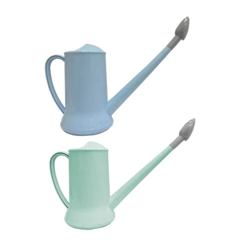 

2 Pcs Traditional Watering Can Kettle Garden Long Spout 2 Litre Watering Can Easy To Water the Flowers Blue Green