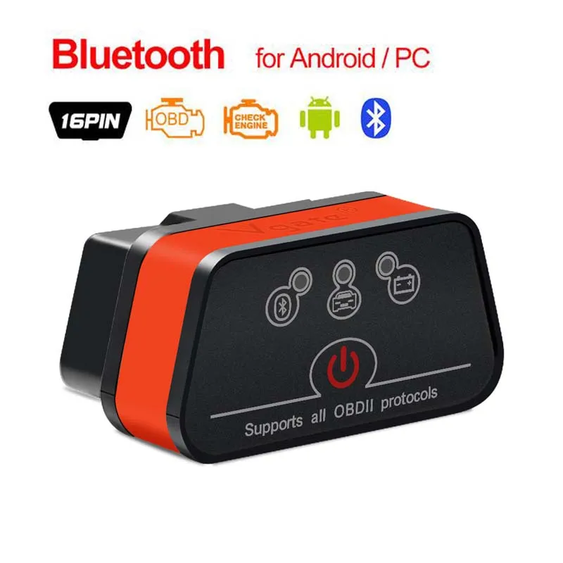 Bluetooth Android Vgate iCar2 ELM327 V2.1 Wifi для IOS/Android OBD2 сканер ELM 327 Bluetooth V2.1 OBD2 OBDII диагностический инструмент автоматический считыватель кодов - Цвет: Bluetooth Android