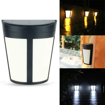 

New High Quality Wall Lamp Solar Light 6 LED Outdoor Garden Wall Path Yard Landscape Lighting Cool White Warm RGB Changeable