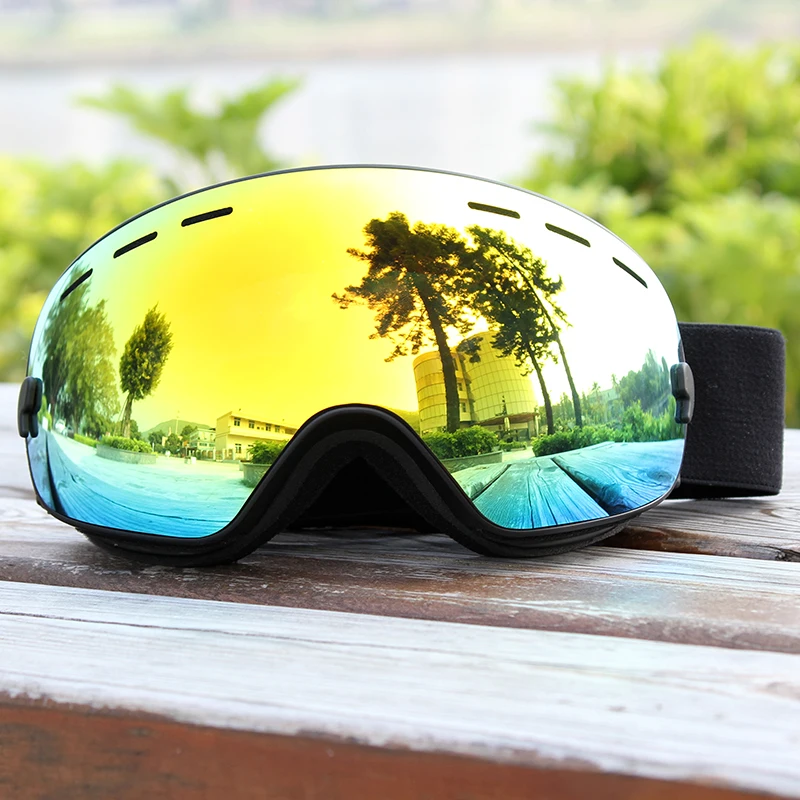 Профессиональные лыжные очки для сноуборда мужские и женские двухслойные противотуманные лыжные очки Снежная маска Скейт очки для лыжного спорта Googles - Цвет: 2