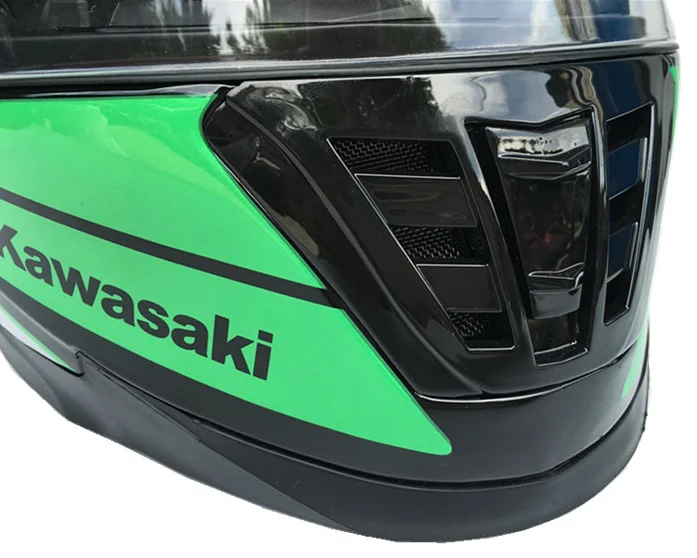 Для мотоцикла Kawasaki полноразмерная Защитная шляпа для мужчин/женщин классический зеленый всесезонный защитный шлем