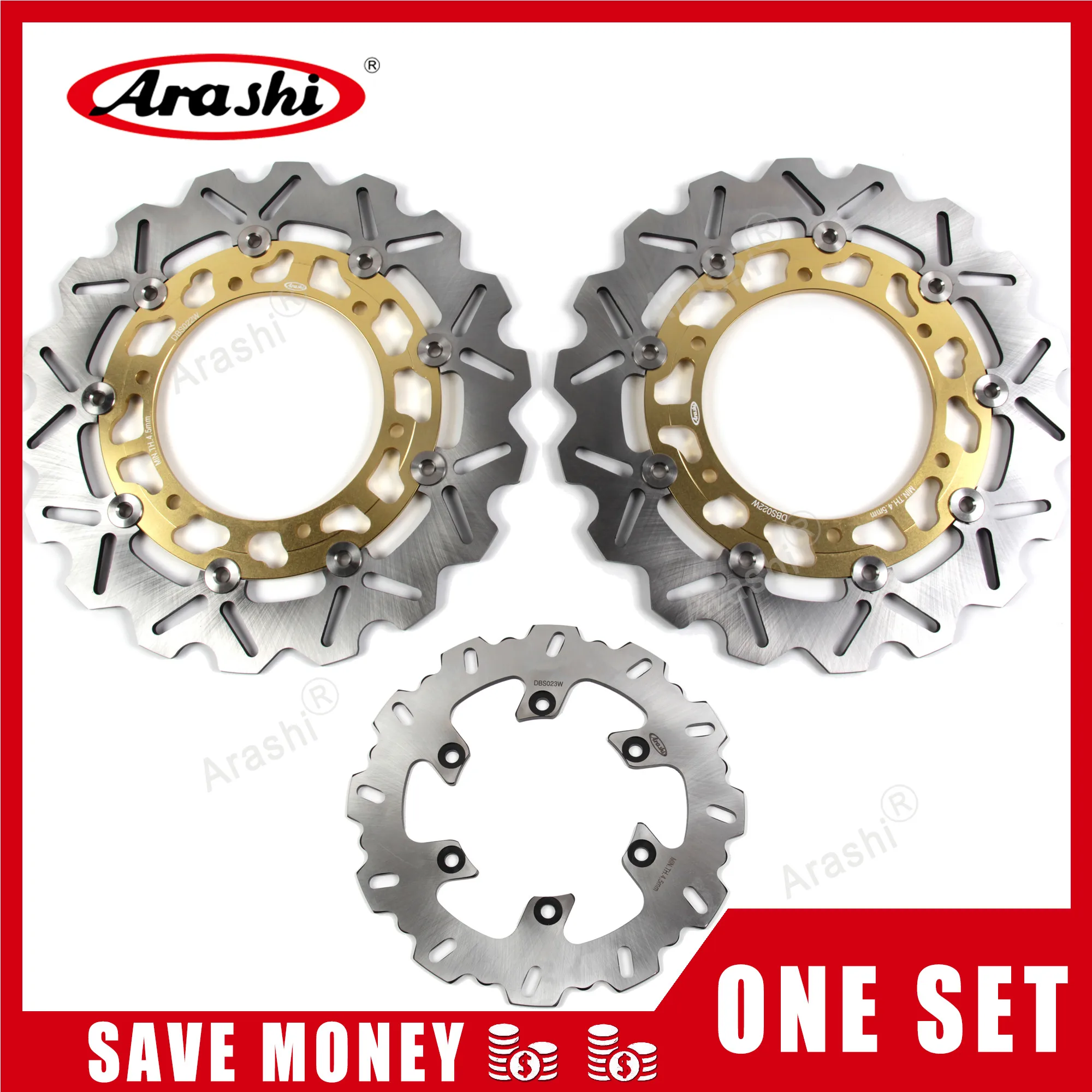 Arashi 1 комплект TDM 900 2002 2010 CNC передние и задние тормозные диски роторы для YAMAHA TDM900 2003