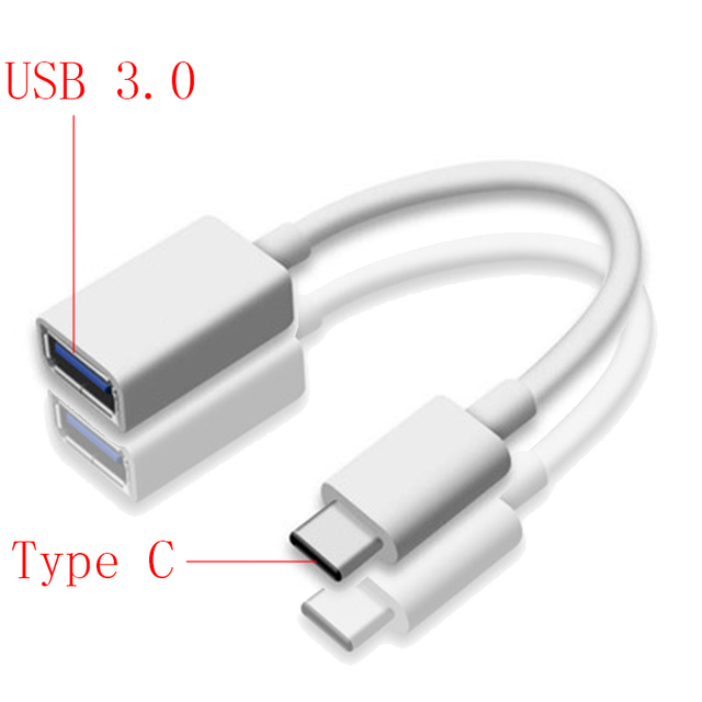 OTG Adapter Cable For Huawei Honor 9 + Xiaomi Mi 9 Android MacBook Mouse Gamepad Tablet PC Type C OTG USB Cable