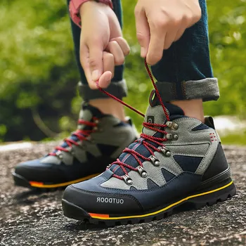 

Hiking Boots Trekking-Sneakers Shoes Outdoor Mountain-Climbing Hunting Waterproof Men Top Durable Anti-Slip Trekking Shoes Boots