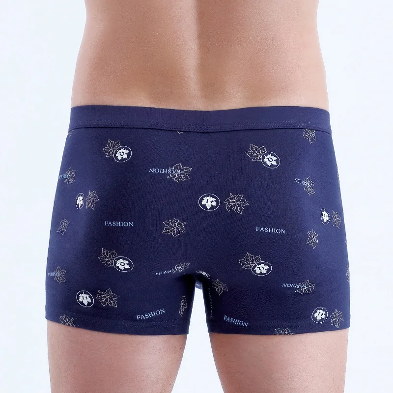 EXILIENS Maple Leaf Boxer Men Underwear Cotton Cueca Bermuda Masculina Ropa Interior Hombre Mens Boxers Man Calzoncillos Homme sexy guy underwear