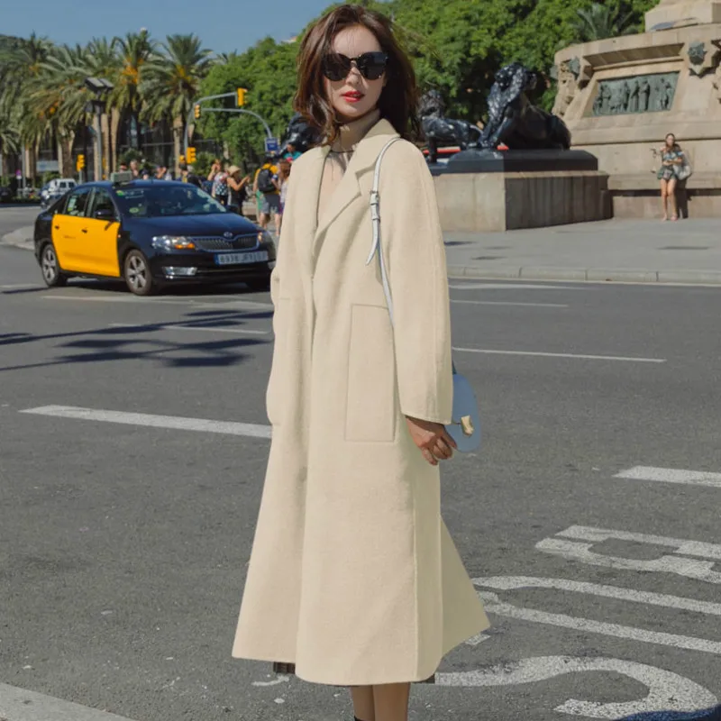 Осень зима Длинные куртки для женщин верхняя одежда Manteau Femme шерстяное пальто Женская куртка Женские пальто PP269