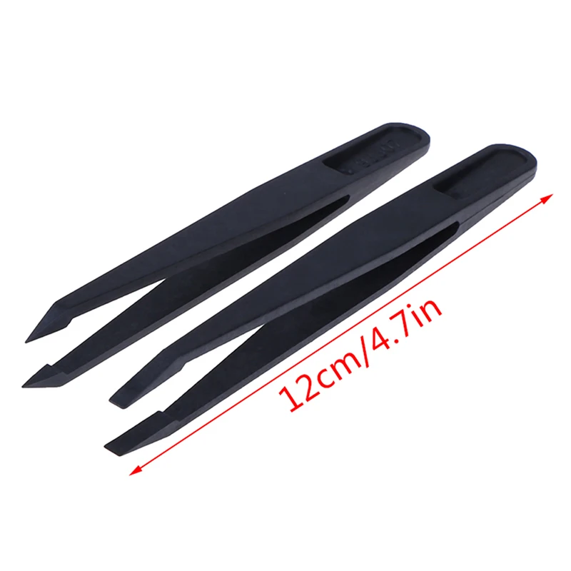 8pcs Anti-static Carbon fiber Electronic Tweezers Kit ESD Plastic Forceps PCB Repair Hand Tools Set