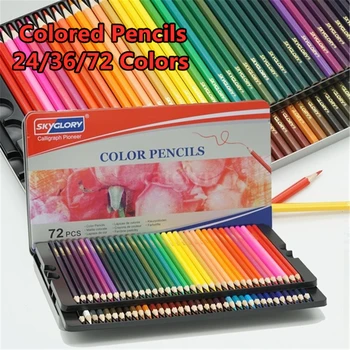 

12/36/72 Colored Pencils Set Professional Painting Oily Color Pencil Set For Drawing Sketch Painting Art Supplies