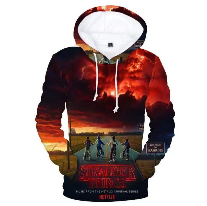 

Stranger Things 3D Character Printing Leisure Spring Autumn Male Female Sweatshirt Hoodies Street Harajuku Hip Hop Tops