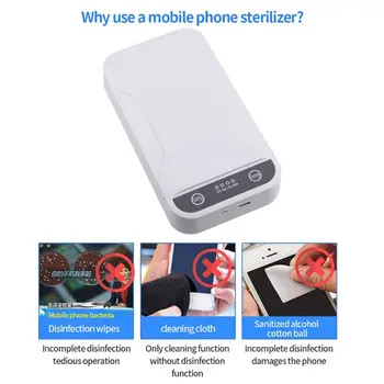 

Multi-functional Mobile Phone UV Disinfection Box Portable Phone Ultraviolet Disinfector Mask Sterilizer