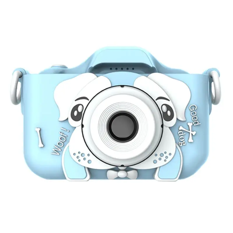 

Kids Mini Digital Camera High Definition Screen Cute Cartoon Dog Dual Lens Cam Portable 2inch IPS Child Educational Toy