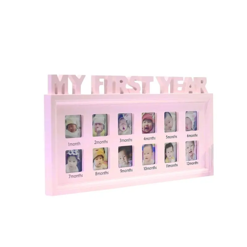 Творческий DIY 0-12 месяцев ребенок "Мой первый год" фотографии дисплей пластиковая фоторамка сувениры в память детей растущей памяти подарок
