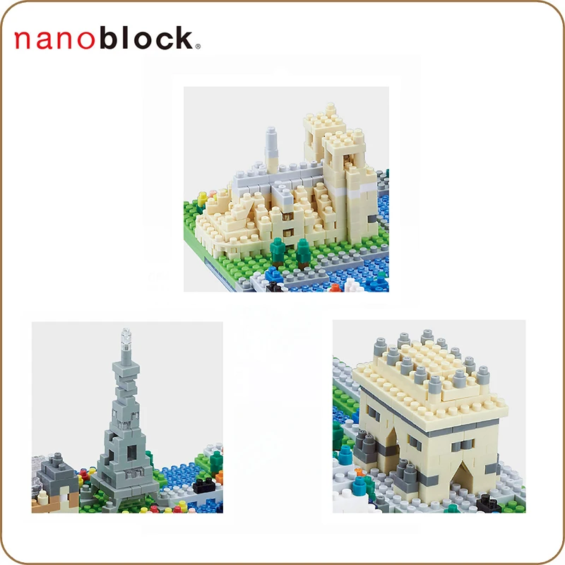 Kawada Nanoblock Франция Париж Город серия японские строительные блоки детские игрушки